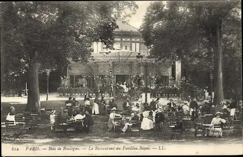 Ak Paris XVIe, Bois de Boulogne, Restaurant du Pavillon Royal