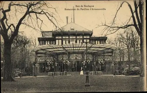 Ak Paris XVI., Bois de Boulogne, Restaurant des Pavillon d'Armenonville