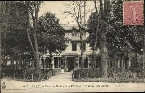 Ak Paris XVI., Bois de Boulogne, Königlicher Pavillon, Restaurant