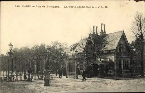 Ak Paris 16. Jahrhundert, Bois de Boulogne, La Porte des Sablons