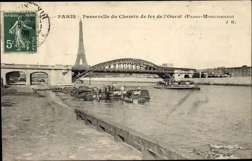 Ak Paris XVIe Passy, Western Railway Gateway