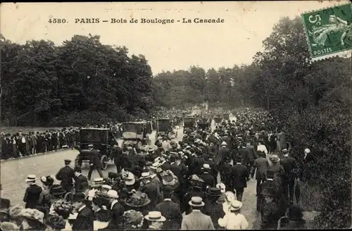 Ak Paris 16. Jahrhundert, Bois de Boulogne, die Kaskade