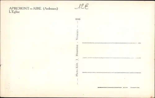 Ak Apremont sur Allier Cher, Kirche