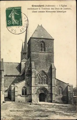 Ak Grandpré Grand Pré Ardennen, Kirche