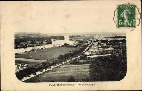 Ak Bonnières sur Seine Yvelines, Panorama