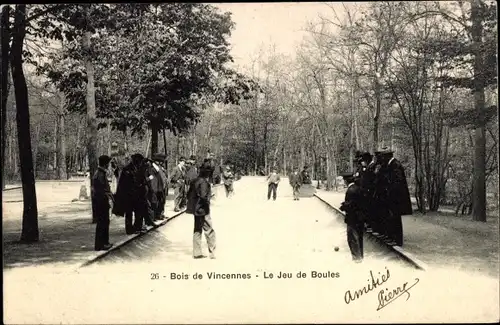 Ak Paris XII Bois de Vincennes, Das Bowlingspiel