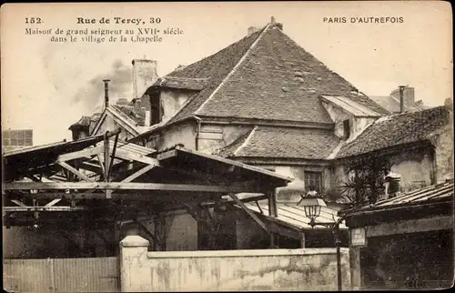 Ak Paris XVIII. Montmartre, Rue de Tercy, Haus des großen Herrn