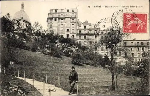 Ak Paris XVIII. Montmartre, Square Saint-Pierre