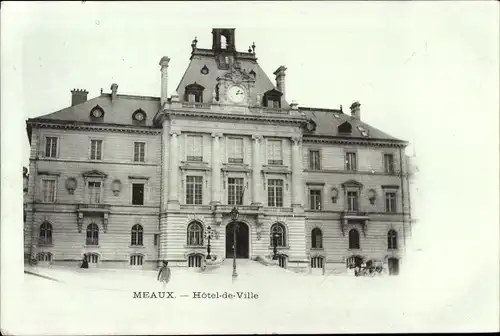 Ak Meaux Seine-et-Marne, Rathaus