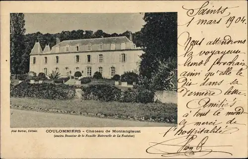 Ak Coulommiers Seine et Marne, Chateau de Montanglaust