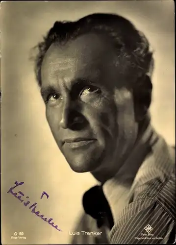 Ak Schauspieler Luis Trenker, Ross G 50, Portrait, Autogramm