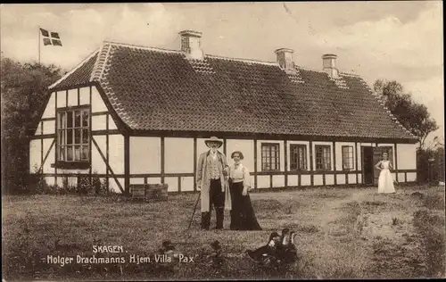 Ak Skagen Dänemark, Holger Drachmanns Hjem Villa Pax