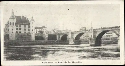 Ak Koblenz am Rhein, Moselbrücke