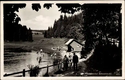 Ak Friedenweiler im Schwarzwald, Hotel und Kurhaus Friedenweiler, Inh. C. Baer, Badestelle