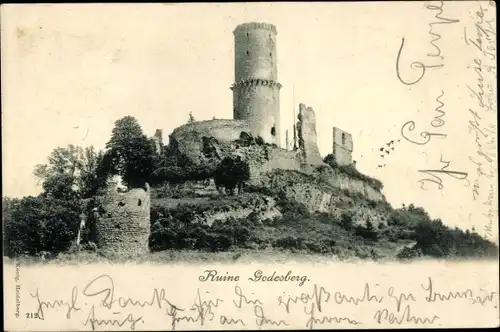 Ak Bad Godesberg Bonn am Rhein, Godesburg, Ruine