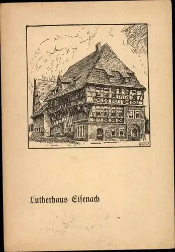 Künstler Ak Lutherstadt Eisenach in Thüringen, Lutherhaus