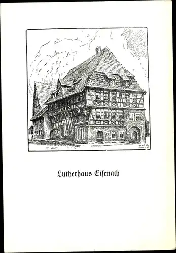 Künstler Ak Lutherstadt Eisenach in Thüringen, Lutherhaus