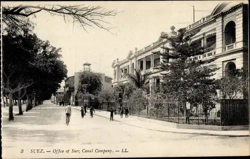 Ak Suez Ägypten, Büro der Suez Canal Company