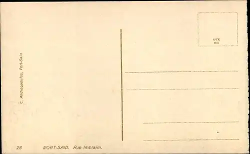Ak Port Said Ägypten, Imbraim-Straße