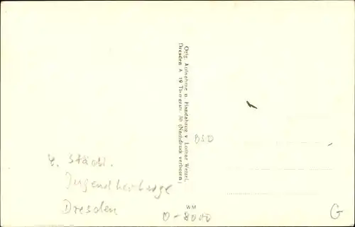 Ak Dresden Altstadt, Jugendherberge