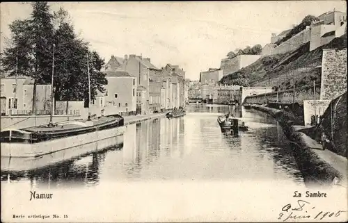 Ak Namur Wallonien, La Sambre