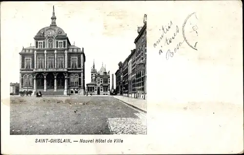 Ak Saint Ghislain Wallonien Hennegau, Rathaus