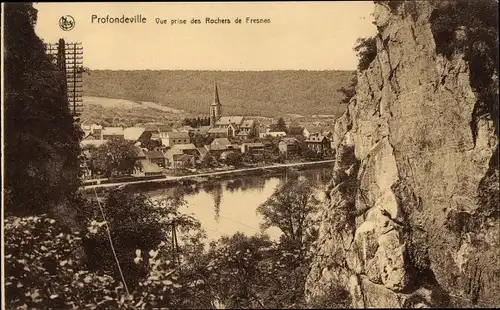 Ak Profondeville Wallonien Namur, Blick vom Rochers de Fresnes