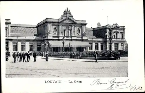 Ak Louvain Leuven Flämisch-Brabant, La Gare