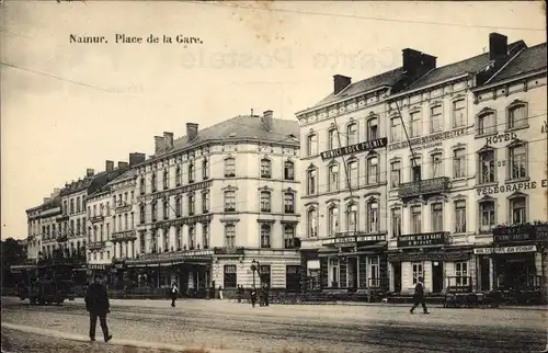 Ak Namur Wallonien, Place de la Gare
