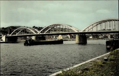 Ak Engis Wallonien Lüttich, Blick auf die Brücke