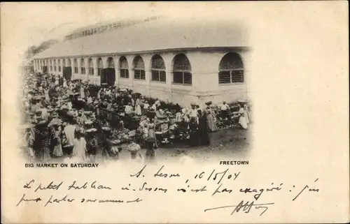 CP Freie Stadt Sierra Leone, Großer Markt am Samstag