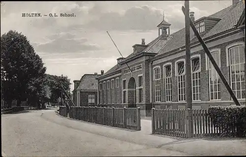 Ak Holten Overijssel Niederlande, OL-Schule