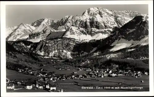Ak Ehrwald Tirol, Totalansicht, Miemingerberge