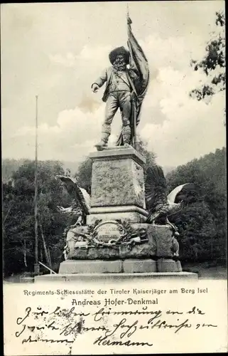 Ak Innsbruck in Tirol, Andress Hofer Denkmal am Berg Isel