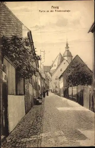 Ak Penig in Sachsen, Friedensstraße, Kirchturm