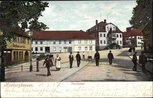 Ak Hildburghausen in Thüringen, Hirschplatz