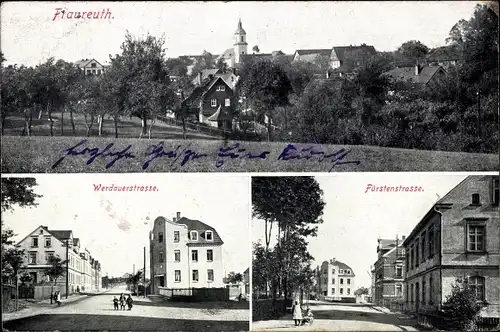 Ak Fraureuth im Vogtland Sachsen, Fürstenstraße, Werdauerstraße