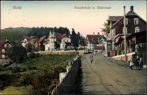 Ak Ruhla in Westthüringen, Knaudtstraße, Waldstraße