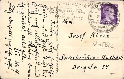 Ak Bad Tennstedt im Unstrut Hainich Kreis Thüringen, Bahnhofstraße, Amtsgericht
