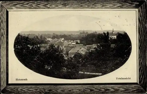 Präge Passepartout Ak Hetzerath in der Eifel, Totalansicht
