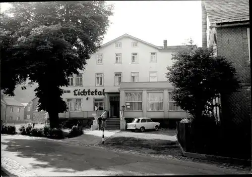 Foto Unterweißbach Thüringen, Gasthaus Pension Zum Lichtetal, um 1975