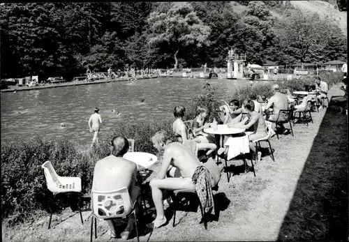 Foto Unterweißbach Thüringen, Schwimmbad, Terrasse