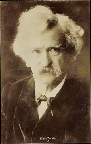 Ak Schriftsteller Mark Twain, Portrait
