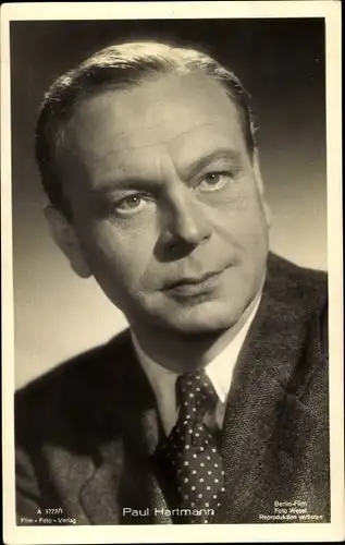 Ak Schauspieler Paul Hartmann, Portrait, Film Foto Verlag A 3722/1