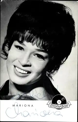 Ak Sängerin Mariona, Portrait, Autogramm
