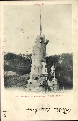 Ak Moulineaux Seine Maritime, Monument Qui Vive