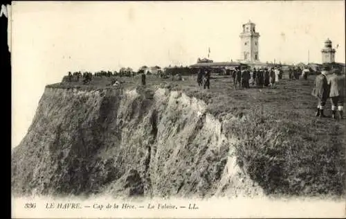 Ak Le Havre Seine Maritime, Cap de la Heve, Klippen