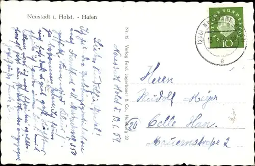 Ak Neustadt in Holstein, Hafen, Fischerboote