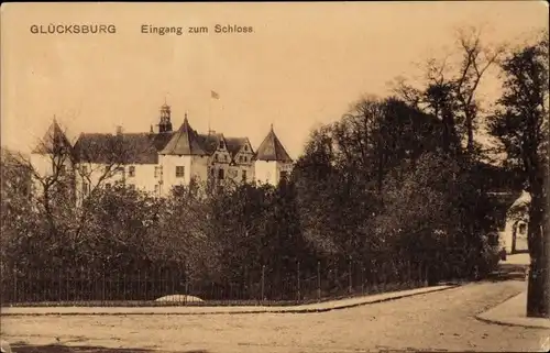 Ak Glücksburg an der Ostsee, Schloss, Eingang