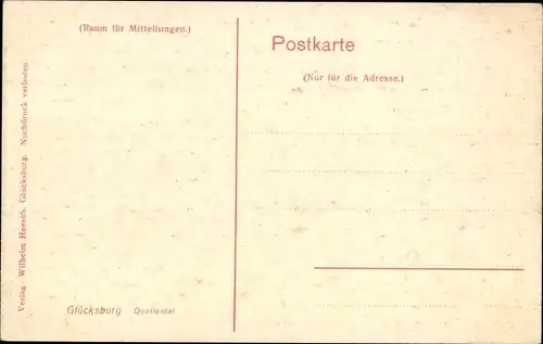 Ak Glücksburg an der Ostsee, Quellental